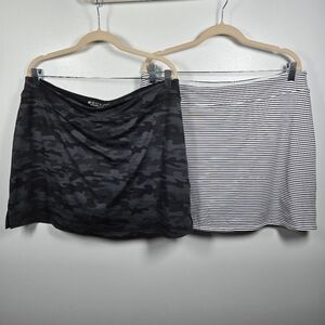 Soybu Sport Bundle Of 2 Athletic Golf Tennis Skorts Camo Stripe Size XL
